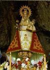 the official image of our lady of covadonga is now kept at the small chapel at the Cave of Covadonga where she appeared