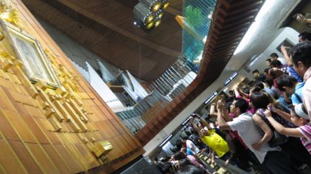 Guadalupe Pilgrimage Tilma Close Up Guadalupe Pilgrimage Tilma Close Up